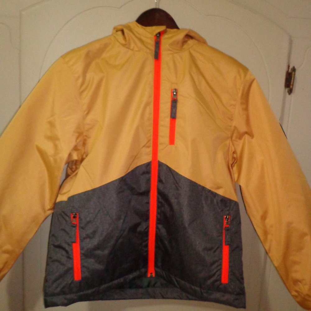 NWT Sequoia High-Performance Jacket Boys 10/12 Insulated Mustard/Marled Gray
